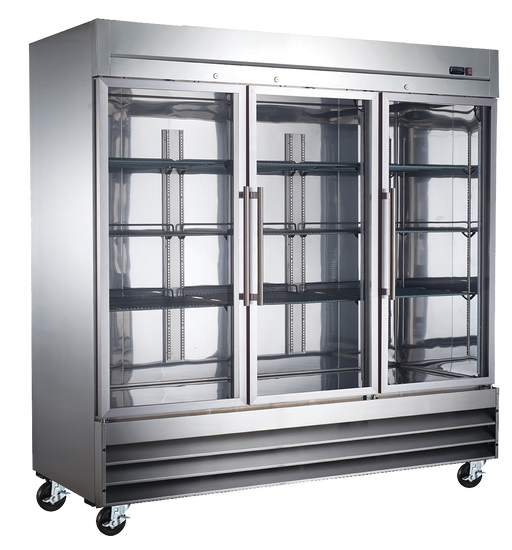 Drago 3 Glass Door Refrigerator 72 ft DR81RG