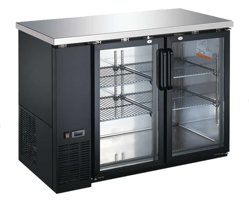Drago 48″ Glass Door Hinged Back Bar Cooler DRBB48GH