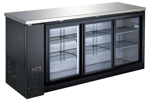 Drago 72″ Solid Door Hinged Back Bar Cooler DRBB72SH