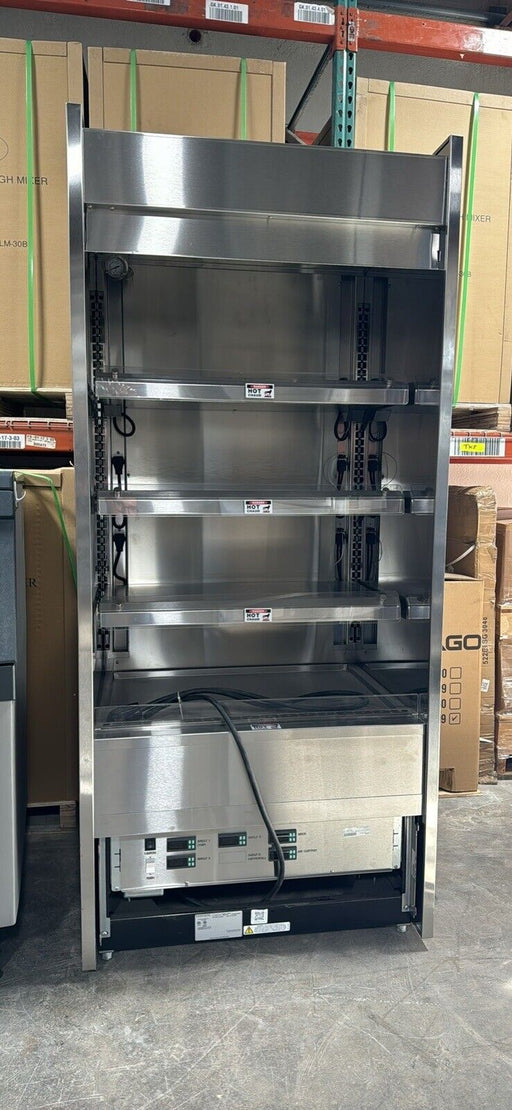 Heated Display / Open Display Warmer, 3 Shelves, Unit In Stainless Steel