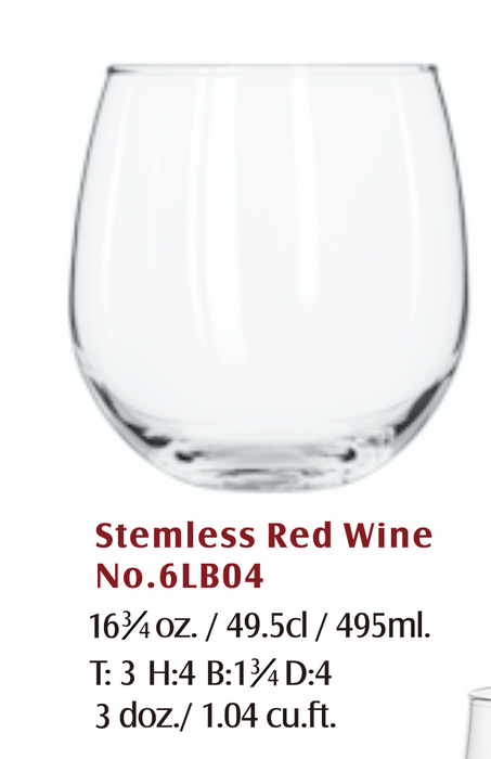 17 Oz Stemless Wine Glass No.6LB02