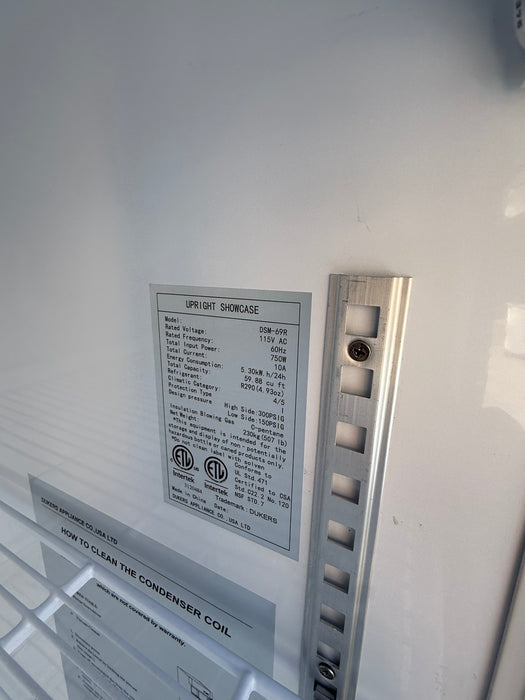 Dukers DSM-69R - 3 Door Reach in Merchandiser Cooler