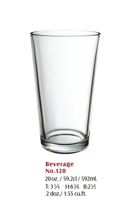 20 Oz Drinking Glass